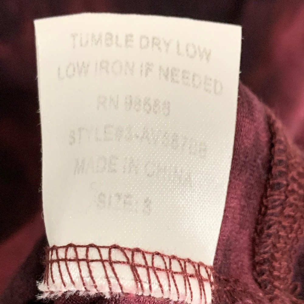 Ava James Burgundy Tie-Dye Top - Picture 5 of 7